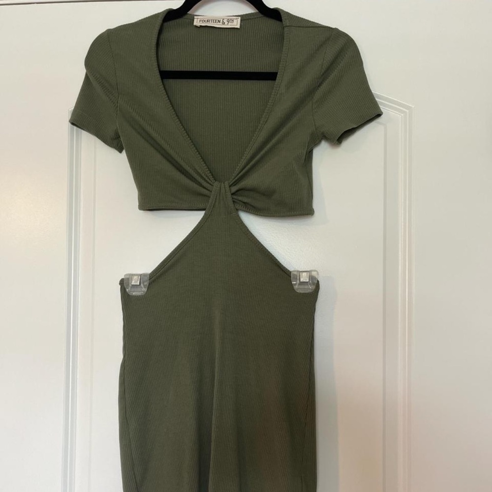 Forever 21 Olive Ribbed Top